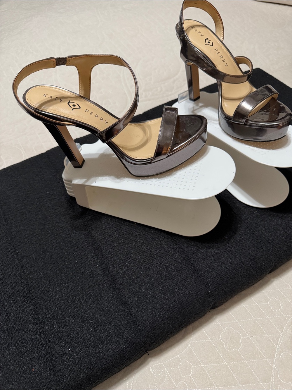 Katy Perry Collections Metallic Bronze Platform Sandals